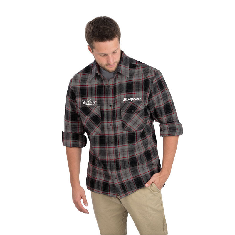 Chemise unisexe en flanelle à carreaux fines lignes L/S