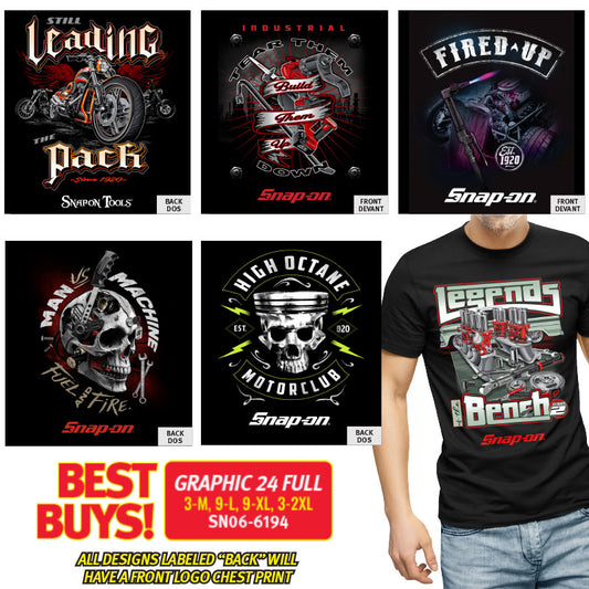 GRAPHIC 24 Pack - Tailles COMPLÈTES - T-Shirts Mixtes