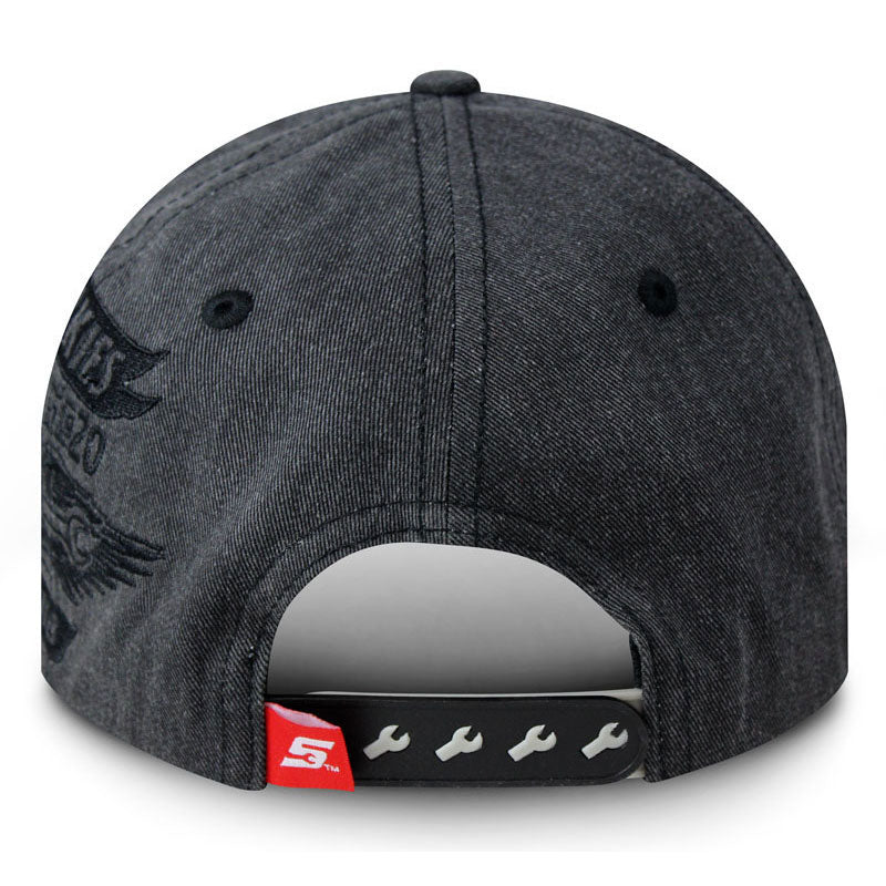 Chrome Club Distressed Snap Cap