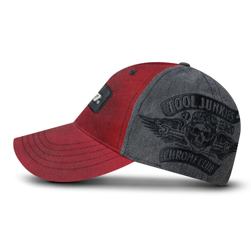 Chrome Club Distressed Snap Cap