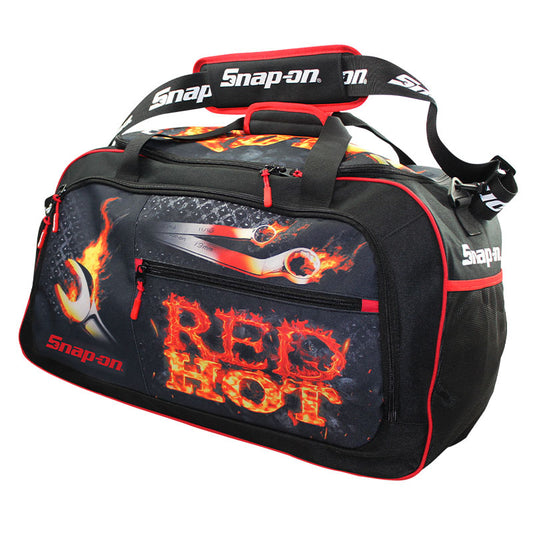 Forged Red Hot Duffle Bag – 22” x 12” x13” – Black/Red