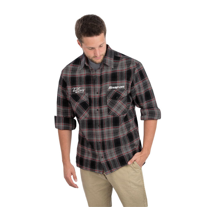 Unisex Fine Lines Plaid Flannel L/S Shirt