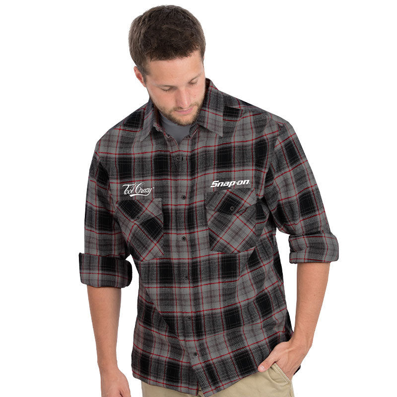 Unisex Fine Lines Plaid Flannel L/S Shirt - DECEMBER DELIVERY
