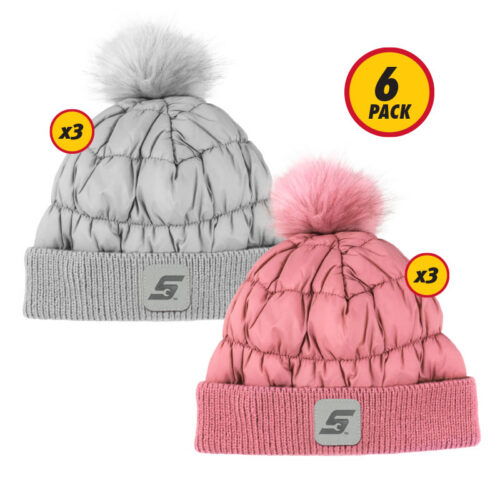 Ladies' Darling Pom Pom Beanie - 6 PK