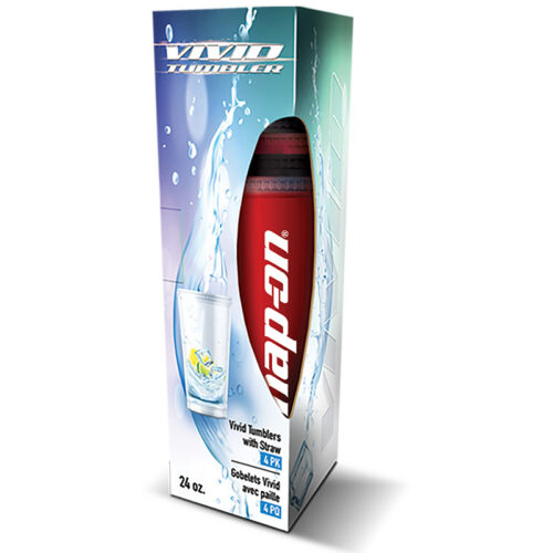 Vivid Tumbler with Straw - Red - 24 oz